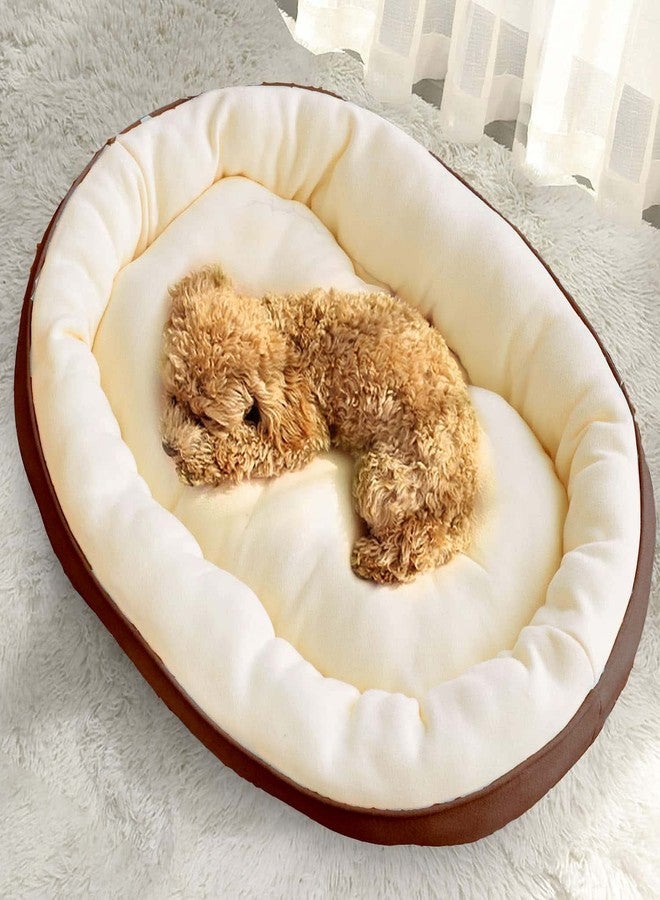 KOZI PET Dog Bed for Dogs & Cats, Durable Warm Dog Bed, Washable Sleeping Puppy Bed, Soft Calming Cat Beds for Indoor,Outdoor (Small Brown) - Image 1